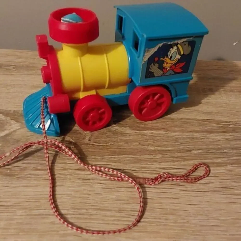 Rare Disney Donald Duck Knickerbocker‎ Pull Train Vintage Collectible Disneyana - Picture 2 of 5